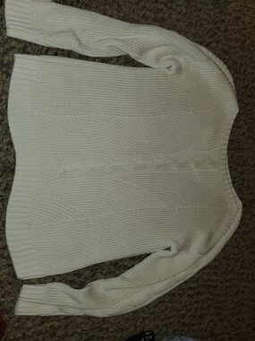 Lauren Ralph Lauren Cream Cable Crewneck Sweater